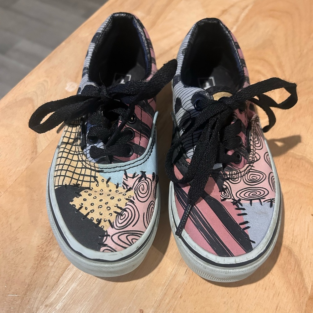 Vans Kids Multicolor Patchwork Canvas Sneakers, nightmare before Christmas